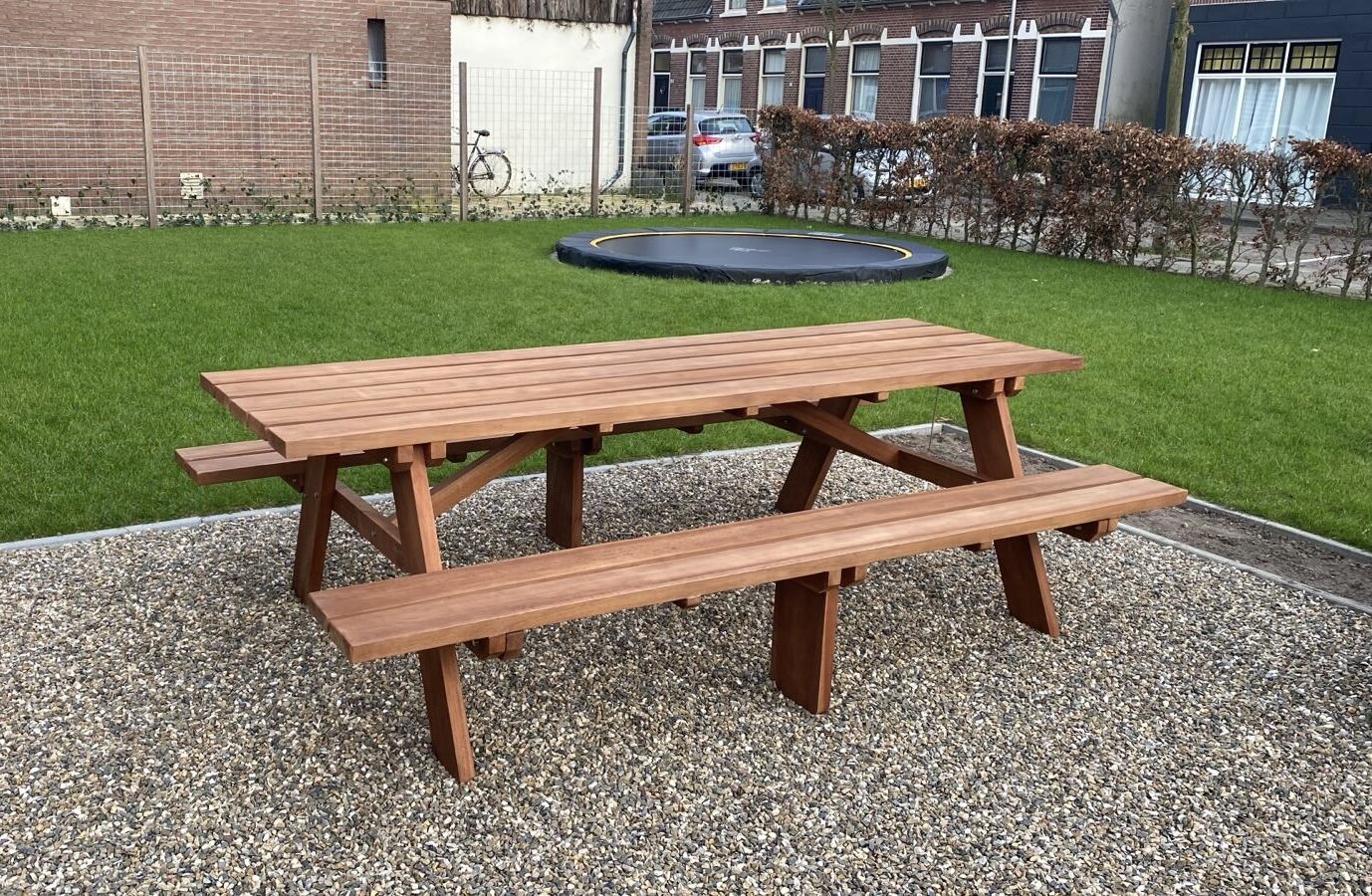 Picknicktafel Madrid 250 x 160 x 75 cm hardhout (8 personen) - Picknickset