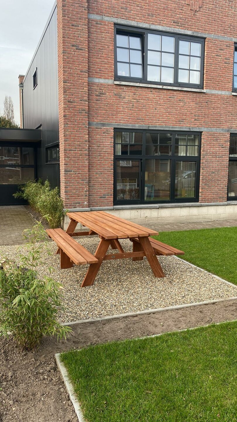 Picknicktafel Madrid 250 x 160 x 75 cm hardhout (8 personen) - Picknickset