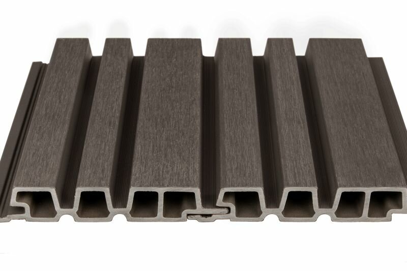 PuraTech 195 composiet barcodeprofiel 3,3 x 19,5 x 290 cm dark grey fijne houtnerf