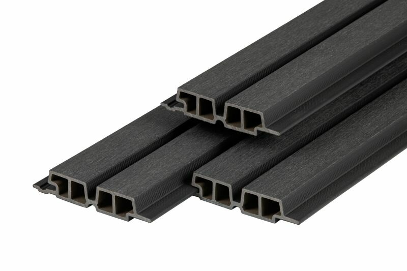 PuraTech 55 composiet dubbel profiel 3,3 x 17 x 290 cm ebony black fijne houtnerf