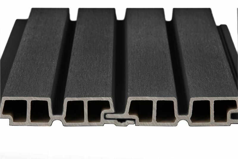 PuraTech 55 composiet dubbel profiel 3,3 x 17 x 290 cm ebony black fijne houtnerf