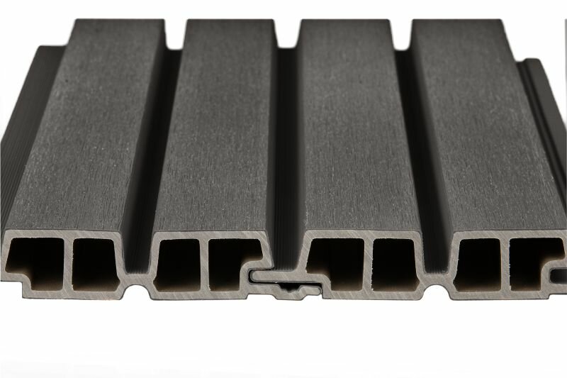 PuraTech 55 composiet dubbel profiel 3,3 x 17 x 290 cm dark grey fijne houtnerf