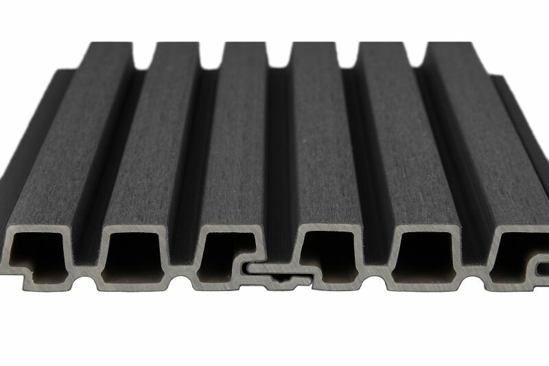 PuraTech 30 composiet triple profiel 3,3 x 17 x 390 cm ebony black fijne houtnerf