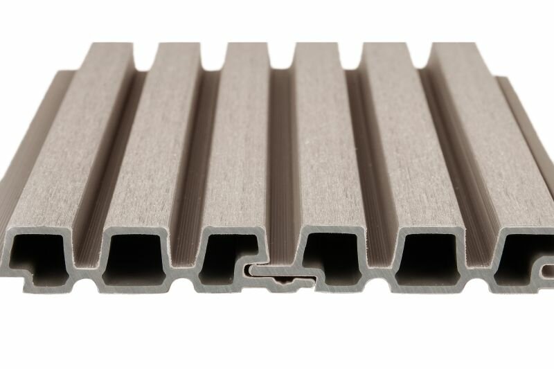 PuraTech 30 composiet triple profiel 3,3 x 17 x 290 cm light grey fijne houtnerf