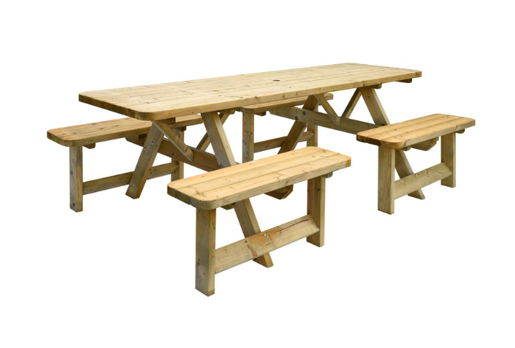 Picknicktafel Family 240 cm groen ge&iuml;mpregneerd vurenhout