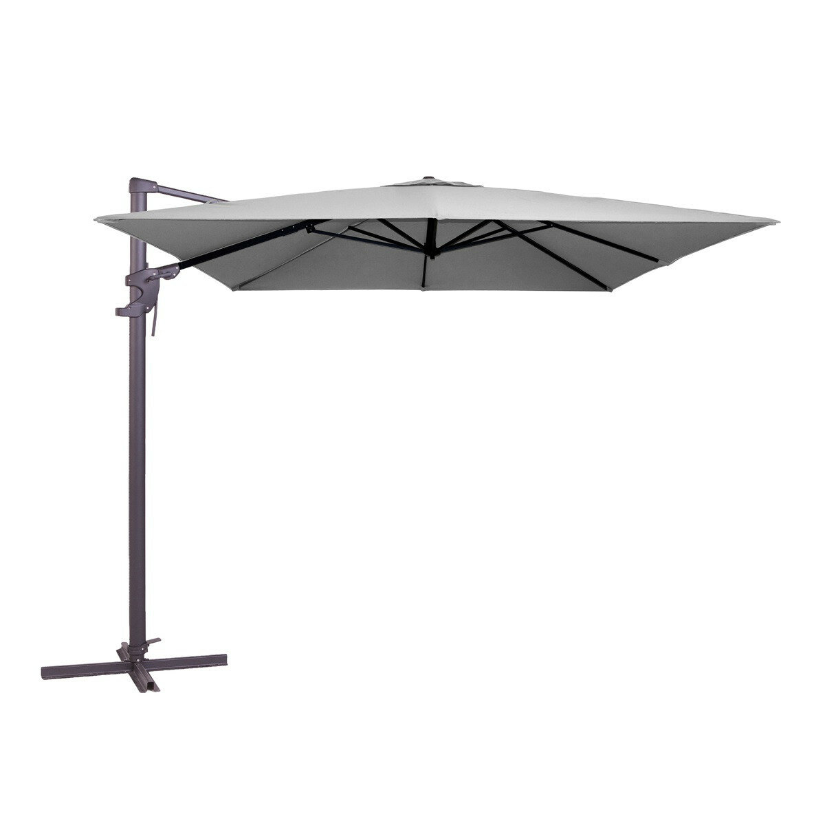 Madison Monaco Flex III zweefparasol 300x300 cm light grey