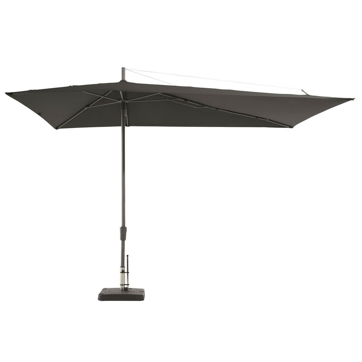 Madison Asymetric Sideway parasol 360x220 cm grey