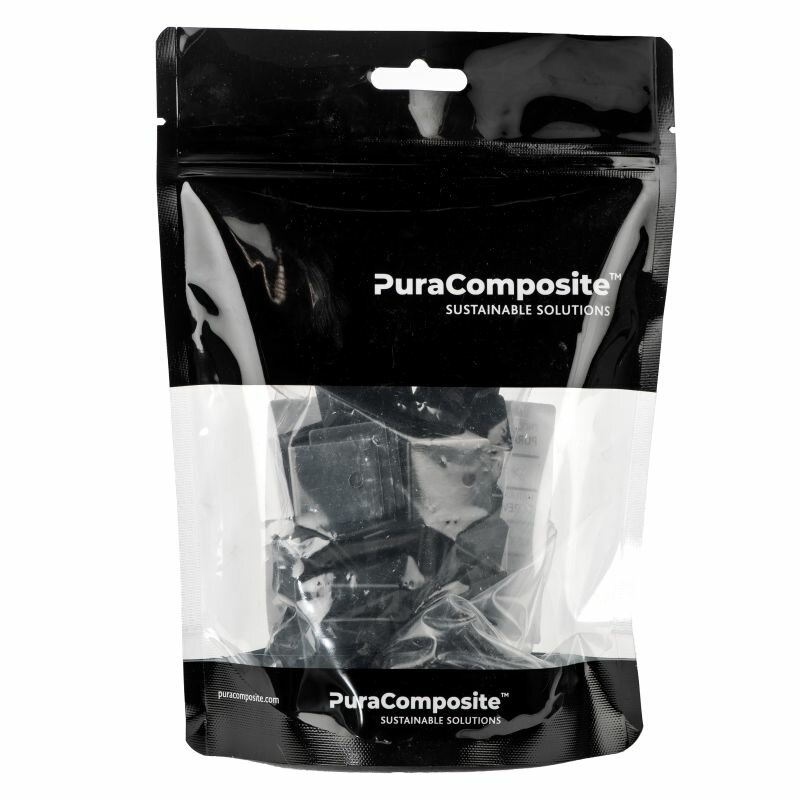 PuraFix vlonderplank beginclip RVS zwart voor blinde bevestiging 50 stuks