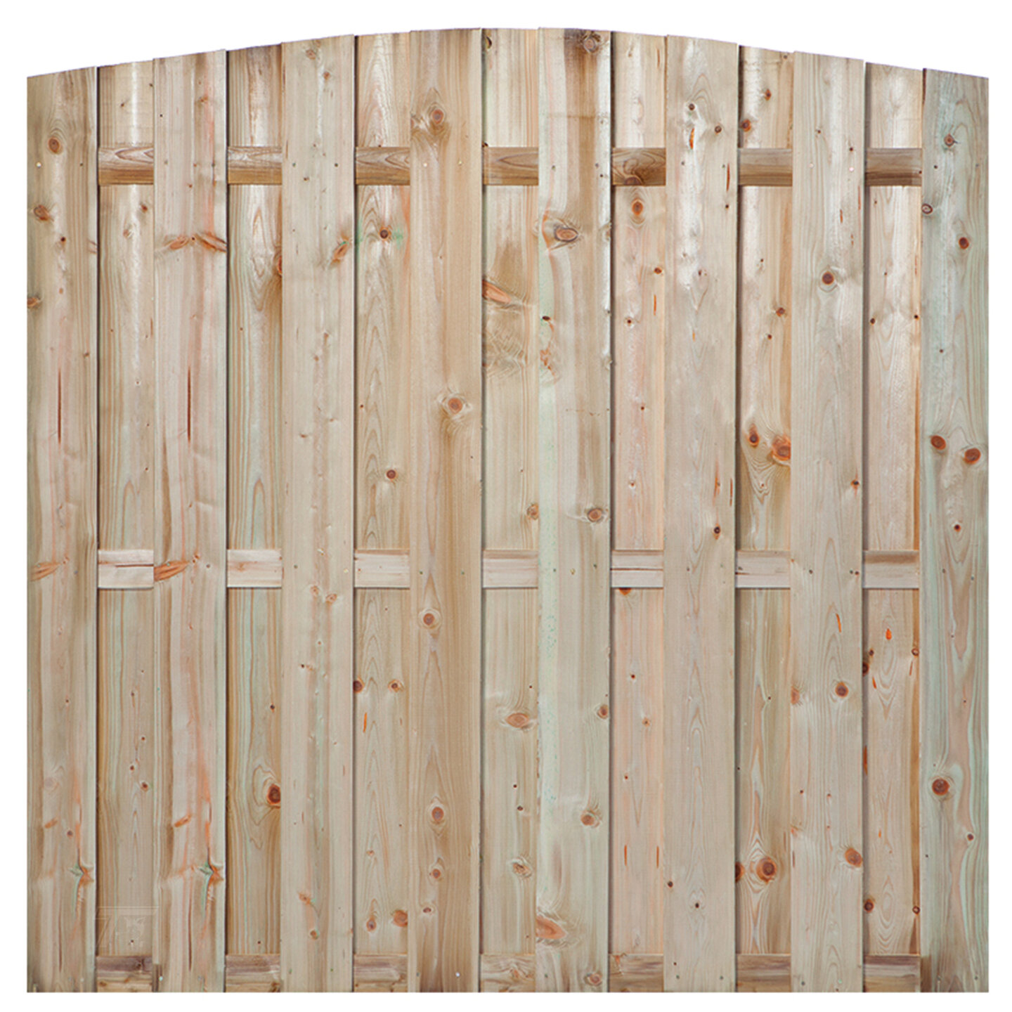 Tuinscherm Grenen groen ge&iuml;mpregneerd 18-planks (15 + 3) Den Haag 180 x 180 cm Toog