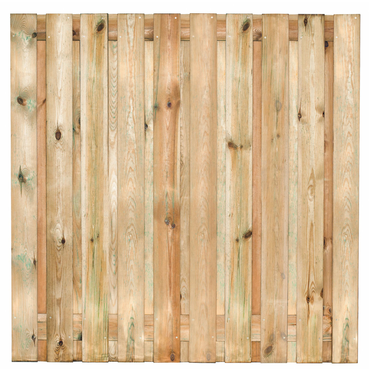 Tuinscherm grenen groen ge&iuml;mpregneerd 21-planks (19 + 2) Enschede 180 x 180 cm