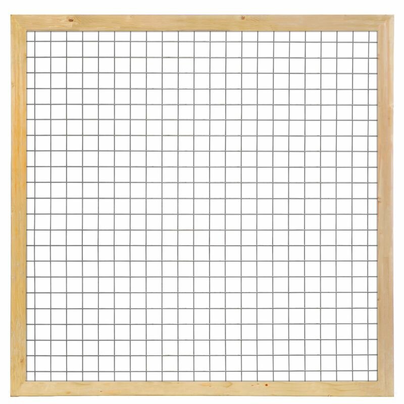 Gaaselement vuurverzinkt 180 x 180 cm met Grenen groen ge&iuml;mpregneerd kader 4,5 x 7,0  cm