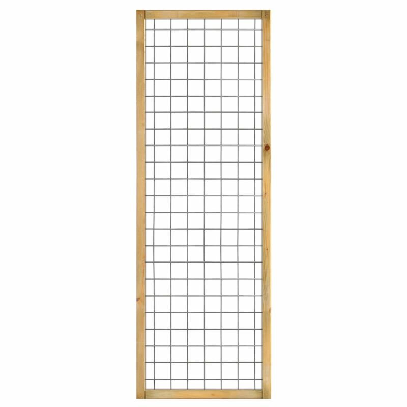 Gaaselement vuurverzinkt 60 x 180 cm met Grenen groen ge&iuml;mpregneerd kader 4,5 x 4,5  cm