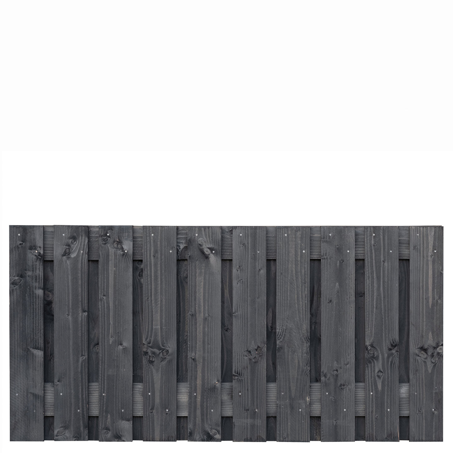 Tuinscherm Douglas zwart ge&iuml;mpregneerd, fijn bezaagd 21-planks (19 + 2) Marlies 90 x 180 cm