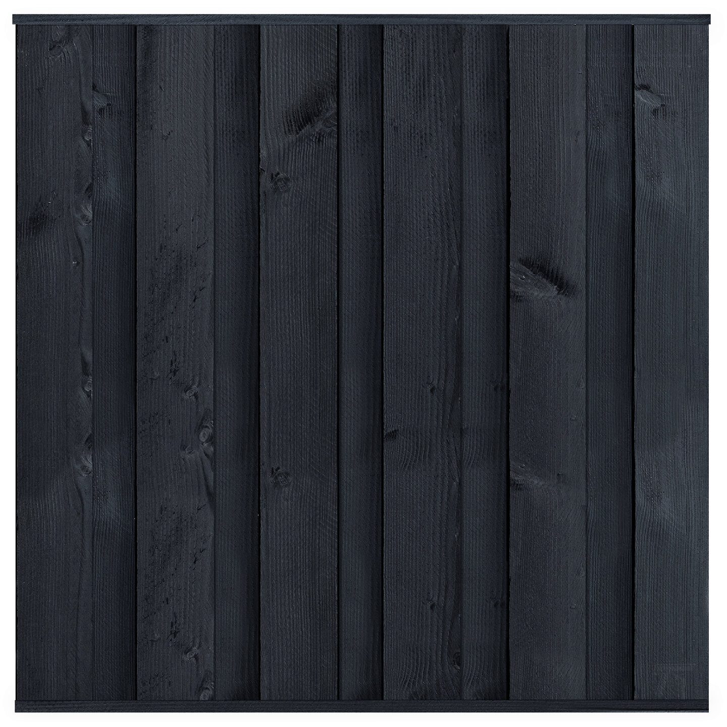 Tuinscherm Vuren zwart gespoten 11-planks (dicht scherm) Rosenheim 180 x 180 cm