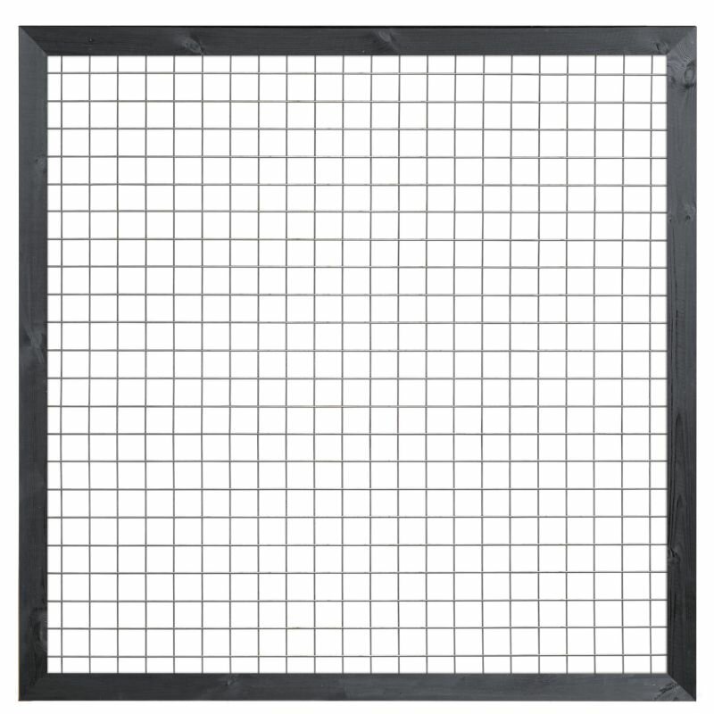 Gaaselement vuurverzinkt 180 x 180 cm met Zwart gespoten kader 4,5 x 7,0 cm