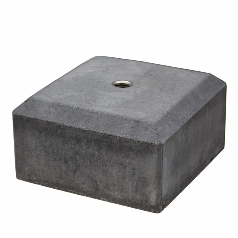 Betonpoer half model antraciet 18  x 18 x 10 cm, M20