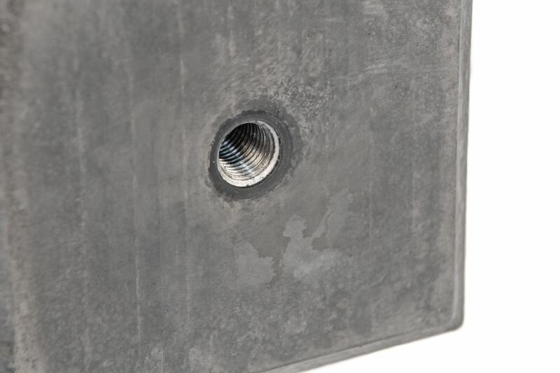 Betonpoer grote vellingkant antraciet 18 x 18 x 60 cm, M20