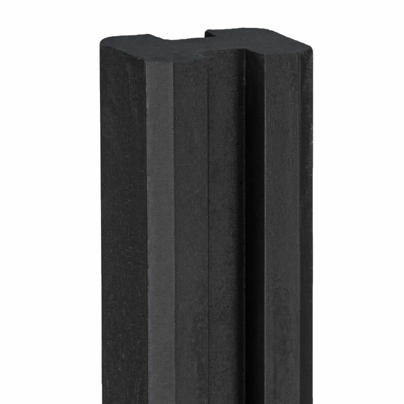 Beton-sleufpaal Vecht zwart gecoat 10 x 10 cm