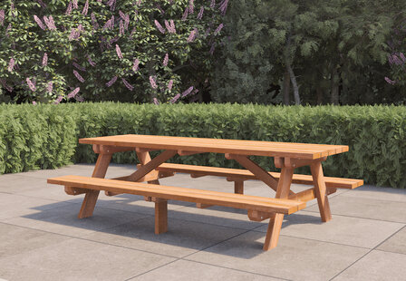 Picknicktafel Madrid 250 x 160 x 75 cm hardhout (8 personen)