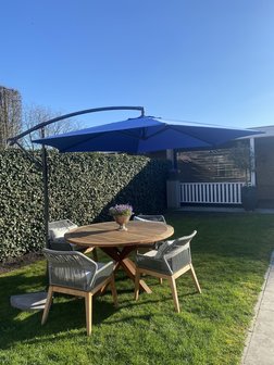 Zweefparasol IBIZA 300 x 300 cm blauw