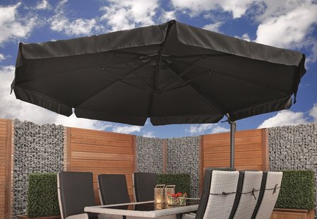 Zweefparasol Le Havre 350 x 350 cm antraciet - Showroommodel 