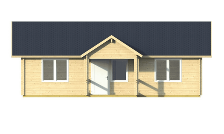 Blokhut Finn 1040 x 740+238 x 365 cm - Prefab Houten Woning - Luxe Chalet