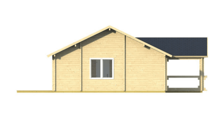 Blokhut Finn 1040 x 740+238 x 365 cm - Prefab Houten Woning - Luxe Chalet