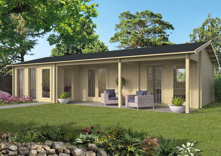 Blokhut Letterkenny 1120 x 595 x 304 cm - Prefab Houten Woning - Luxe Tuinhuis