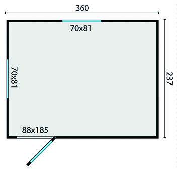 Pipowagen Onbehandeld Vuren 237 x 360 x 326 cm - Zigeunerwagen Joey