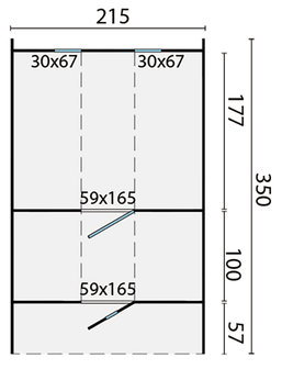 Saunabarrel vurenhout 215x315cm Tuindeco
