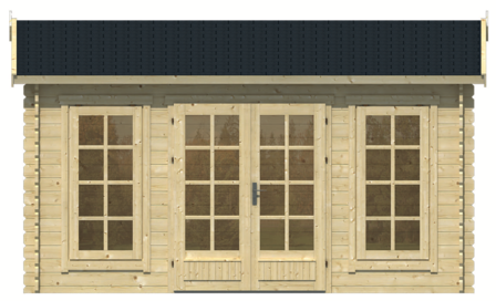 Blokhut Arne 450 x 350 x 264 cm Wanddikte 28 mm
