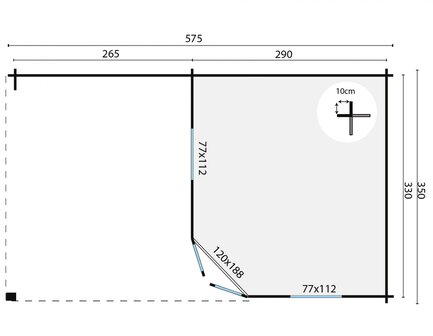 Blokhut Christoffer 575 x 350
