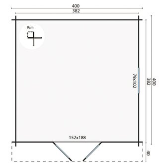 Blokhut Gunda 400 x 400 