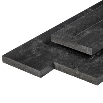 Plank Midden-Europees grenen zwart gespoten 2.0x20.0x400cm
