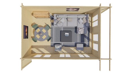 Blokhut  Hildegard 590x400cm