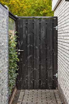 Tuindeur Privacy luxe grenen zwart 100cm