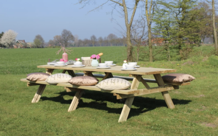 Picknicktafel Parijs Geïmpregneerd vuren 300 x 154 x 74 cm (10-12 personen)