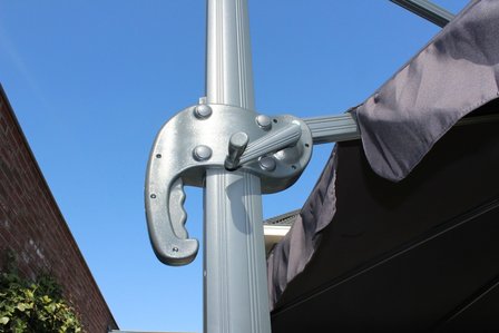 Zweefparasol Curaçao 300 x 400 cm antraciet met voet
