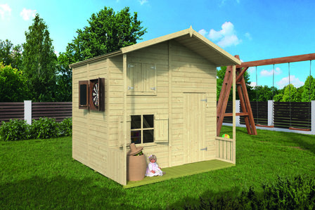 Speelhuisje Assepoester voor buiten - inclusief 6,5m² dakleer