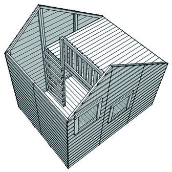 Speelhuisje Alice (6,5m² dakleer)