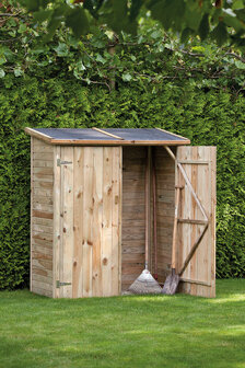 Tuinkast Bayern Geïmpregneerd incl. dakleer 150 x 70 x 173/185cm 