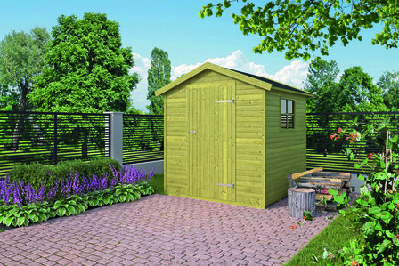Tuinhuisje Boudewijn 180 x 180 x 207 cm Geïmpregneerd Wanddikte 16 mm - Tuinkast