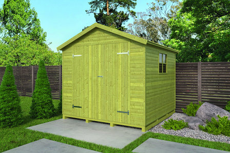 Tuinhuisje Hugo 225 x 225 x 212 cm Geïmpregneerd Wanddikte 16 mm - Tuinkast