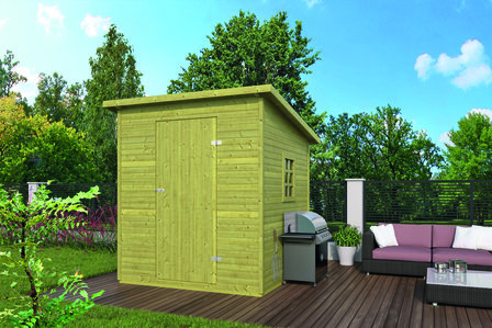 Tuinhuisje Olaf 200 x 200 x 230 cm Geïmpregneerd Wanddikte 16 mm - Tuinkast