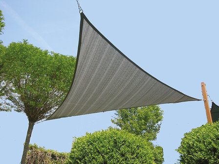 Schaduwdoek driehoek 550 x 550cm zilvergrijs 