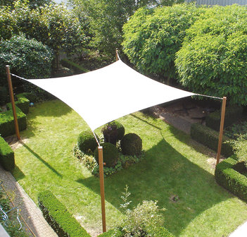 Schaduwdoek vierkant 420 x 420cm zilvergrijs
