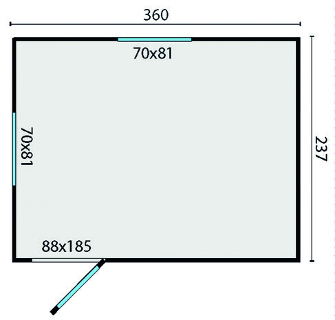 Pipowagen Onbehandeld Vuren 237 x 360 x 326 cm - Zigeunerwagen Joey