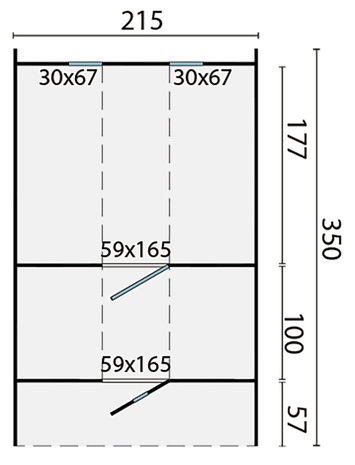 Saunabarrel vurenhout 215x315cm Tuindeco