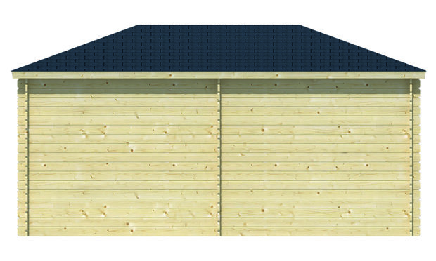 Blokhut Kennet 500 x 300 x 271 cm - Tuinhuis Kennet met overkapping 