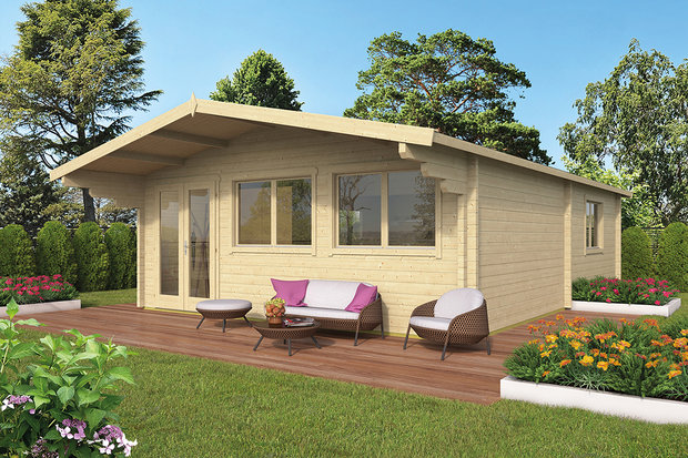 Blokhut Ballyragget 595 x 930 x 277 cm Wanddikte 70 mm